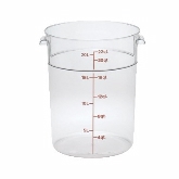 Cambro, Storage Container, 22 qt, 15" Deep, Round, Translucent