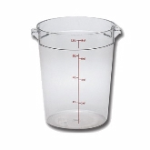 Cambro, Round Storage Container, 8 qt, 10 7/8" Deep, Translucent, Polypropylene