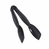 Cambro Lugano Tongs, 6", Easy-grasp, Combines Fork and Spoon, Solid Color, Black