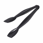 Cambro Lugano Tongs, 9 1/2", Easy-grasp, Combines Fork and Spoon, Solid Color, Black