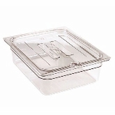 Cambro, Camwear Food Pan Cover, 1/2 Size, Notched, w/Handle, Clear