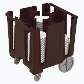 Cambro, Versa Dish Caddy, Holds up to 9 1/2" Round Plates or up to 8" Square Plates, Dark Brown