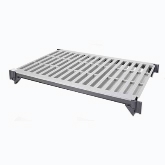 Cambro, Camshelving Elements Mobile Shelf Plate Kit, 18" W x 48" L, Vented, Brushed Graphite