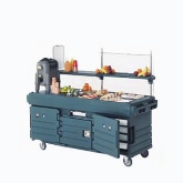 Cambro, Camkiosk Cart, w/ 4 Pan Wells, 85 1/8" x 33 1/2" x 70 1/2", Hot Red