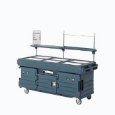 Cambro, Camkiosk Cart, w/ 6 Pan Wells, 85 1/8" x 33 1/2" x 70 1/2", Granite Gray
