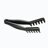 Cambro Lugano Tongs, 8 1/4", Angled, Ergonomic Shape, Solid Color, Black