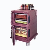 Cambro, Ultra Camcart Food Pan Carrier, Front Loading, Holds 1/2 Long & Full Size Pans, 90 qt, Brick Red