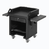Cambro, Versa Cash Register Cart, Black, Adjust. Shelf and Rails, 6" Swivel Casters