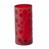 Sterno Products Frosted Glass w/ Dots, Red
