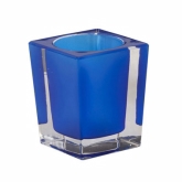 Sterno Products Large Square Lamp, 4" H x 3" D, Blue