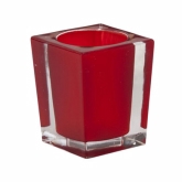 Sterno Products Large Square Lamp, 4" H x 3" D, Red