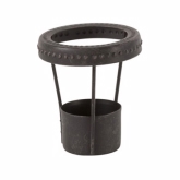 Sterno Products Crackle w/Clear Glass Lamp Base, 4 3/4"H x 3 1/8", Antique Bronze