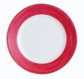 Arcoroc Brush Cherry 7 1/2" dia. Wide Rim Plate by Arc Cardinal