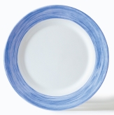 Arcoroc Brush Blue Jean 9 1/4" dia. Wide Rim Plate by Arc Cardinal