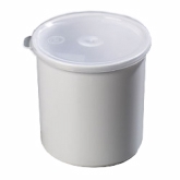 Carlisle, Classic Crock, 1.2 qt, 5.18" Deep, White, w/ Lid