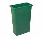 Carlisle Trimline Waste Container, 23 gallon, Plastic Construction, Green