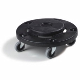 Carlisle Waste Container Dolly, Round, Black