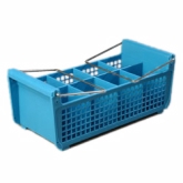 Carlisle, Perma-SAN Flatware Washing Basket, Blue, w/Handles