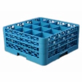 Carlisle, OptiClean Dishwasher Glass Rack, Blue, 16 Compart. w/3 Extenders