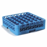 Carlisle, OptiClean Dishwasher Glass Rack, Blue, 36 Compart. w/1 Extender