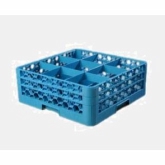 Carlisle, OptiClean Newave Dishwasher Glass Rack, Blue, 9 Compart., w/2 Extenders