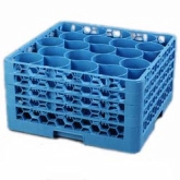 Carlisle, OptiClean Newave Dishwasher Glass Rack, Blue, 20 Compart. w/4 Extenders