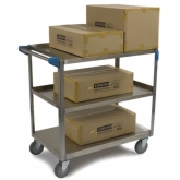 Carlisle, Utility Cart, 500 lb Capacity, 18/10 S/S, 27" x 18" x 36"