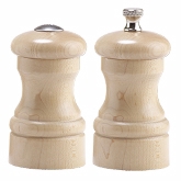 Chef Specialties Capstan Salt Shaker/Pepper Mill Set, Natural Finish