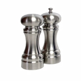 Chef Specialties Westin Salt & Pepper Mill Set, 5" High, Matte Chrome Finish