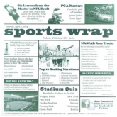 G.E.T., Sports Wrap Green Newsprint Tissue Liners, 12" x 12"