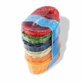 Crestware, Set of 6 Oval Baskets, Woven, Multiple Colors, 9" x 6" x 3"