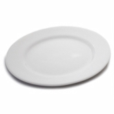 Dinex, Plate, Wide Rim, Bright White, 9"