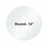 Eastern Tabletop, Circle Shelf, Glass, 14" dia.