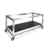 Eastern Tabletop, Hub Buffet Table, 66" x 30 3/4" x 32 1/4"H, Reversible Black/Textured Laminate Shelf