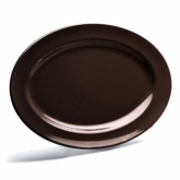 Elite Global, Platter, Oval, Urban Naturals, Aubergine, Rimmed, Melamine, 14 1/2" x 10 1/2"