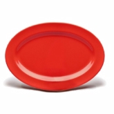 Elite Global, Platter, Oval, Rio, Spring Coral, Rimmed, Melamine, 14 1/2" x 10 1/2"