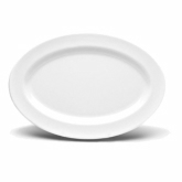 Elite Global, Platter, Oval, Merced, White, Rimmed, Melamine, 14 1/2" x 10 1/2"