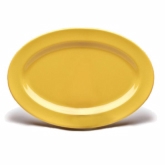 Elite Global, Platter, Oval, Rio, Yellow, Rimmed, Melamine, 14 1/2" x 10 1/2"