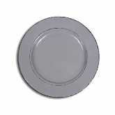 Elite Global, Plate, 10 1/2" dia., Gray, Trestles, Melamine