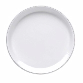 Elite Global, Plate, Coupe, Viva, White w/ Black Trim, Melamine, 6 1/4" dia.