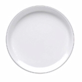 Elite Global, Plate, Coupe, Viva, White w/ Black Trim, Melamine, 6 1/4" dia.