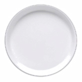 Elite Global, Plate, Coupe, Viva, White w/ Black Trim, 9" dia.