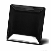 Elite Global, Plate, Coupe, Squared, Black, Melamine, 11" sq.