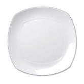 Elite Global, Coupe Plate, Viva, White w/Black Trim, Melamine, 8 5/8" x 1"