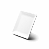 Elite Global, Coupe Plate, Squared, White, Melamine, 7" x 3/4"