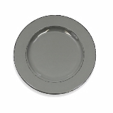 Elite Global, Plate, 8 1/2" dia., Gray, Trestles, Melamine