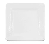 Elite Global, Square Plate, Pebble Creek, White, Melamine, 9" x 3/4"