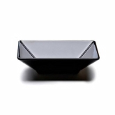 Elite Global, Bowl, Squared, Black, Melamine, 1 1/4 qt