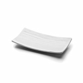 Elite Global, Tray, Zen, Rectangular, White, Wave Design, Melamine, 8 5/8" x 4 3/4"