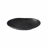 Elite Global, Coupe Plate, Zen, Black, Melamine, Oval, 8" x 5 1/8" x 1 1/4"